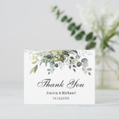 Carte postale aquarelle Eucalyptus Merci (Debout devant)