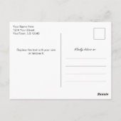 Carte postale aquarelle Eucalyptus Merci (Dos)