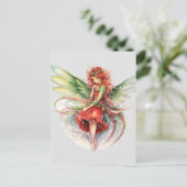 Carte Postale Aquarelle Fée de Noël (Debout devant)