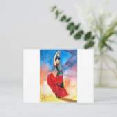 Carte Postale Aquarelle FLAMENCO DANCER (Debout devant)