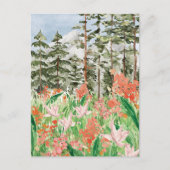 Carte Postale Aquarelle Fleur sauvage Fleur de prairie (Devant)