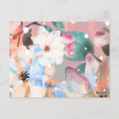 Carte Postale Aquarelle Fleurs Abstraites 1 (Dos)