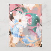 Carte Postale Aquarelle Fleurs Abstraites 1 (Devant)