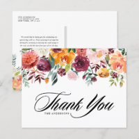 Aquarelle Fleurs d'automne Mariage de automne Merc