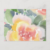 Carte Postale Aquarelle fleurs modernes (Dos)