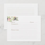 Carte Postale Aquarelle Floral Botanical Recette (Devant / Derrière)