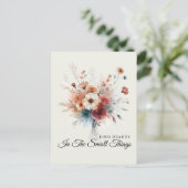 Carte Postale Aquarelle Floral Trouver Beauté Quote Positif Boho (Debout devant)