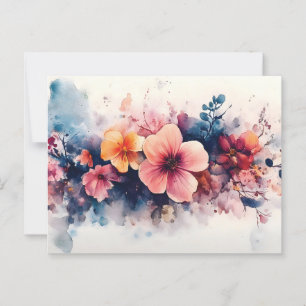 Carte Postale Aquarelle Florale