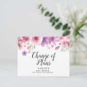 Carte Postale Aquarelle florale baby shower reportée (Debout devant)