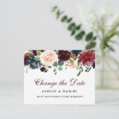 Carte Postale Aquarelle Florale Modifier La Date (Debout devant)