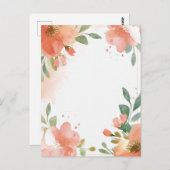 Carte Postale Aquarelle florale Pastel Blank (Devant / Derrière)