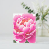 Carte Postale Aquarelle florale rose (Debout devant)