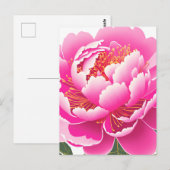 Carte Postale Aquarelle florale rose (Devant / Derrière)