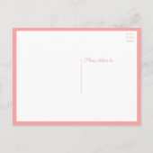 Carte Postale Aquarelle florale Rose Mariage Merci (Dos)