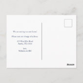 Carte Postale Aquarelle Florals Nouvelle adresse Moving Faire-pa (Dos)