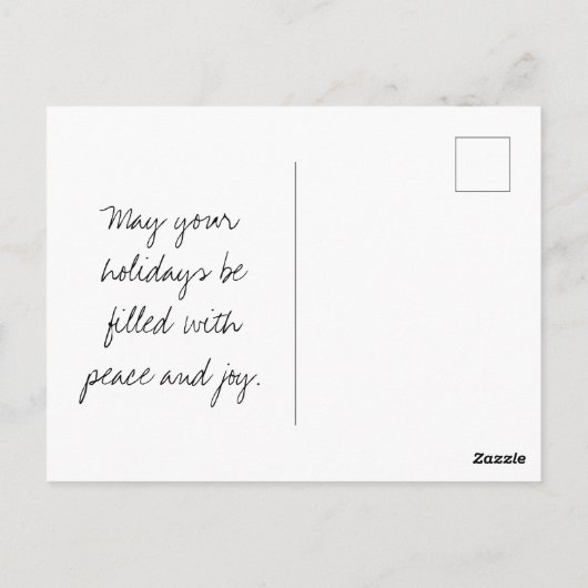 Carte Postale Aquarelle Forêt d'hiver à la nuit Arbres simples (Dos)