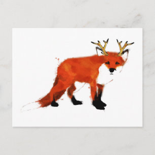 Carte Postale Aquarelle Fox