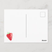 Carte Postale Aquarelle fraise (Dos)