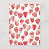 Carte Postale Aquarelle fraise (Devant)