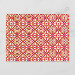 Carte Postale Aquarelle géométrique marocaine Motif sans couture