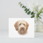 Carte Postale Aquarelle Goldendoodle (Debout devant)