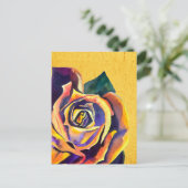 Carte Postale Aquarelle gothique Rose dorée (Debout devant)