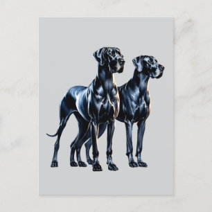 Carte Postale Aquarelle Great Danes