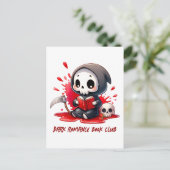 Carte Postale Aquarelle Griffeuse Louveur de livre (Debout devant)