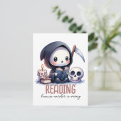 Carte Postale Aquarelle Griffeuse Louveur de livre (Debout devant)