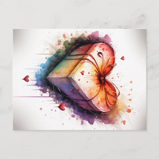 Carte postale Aquarelle Heart (Devant)