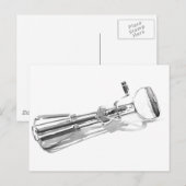 Carte Postale Aquarelle "Heavy Duty Egg Beater" Cuisine Art (Devant / Derrière)