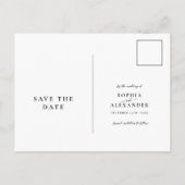 Carte Postale Aquarelle hiver doux  enregistrer la date (Dos)