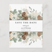 Carte Postale Aquarelle hiver doux  enregistrer la date (Devant)