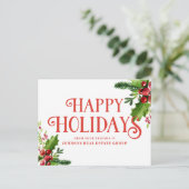 Carte Postale Aquarelle Holly | Salutations (Debout devant)