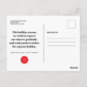 Carte Postale Aquarelle Holly | Salutations (Dos)