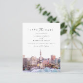 Carte Postale Aquarelle Indianapolis Indiana Skyline City (Debout devant)