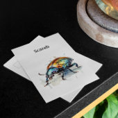 Carte Postale Aquarelle Iridescente Beetle, personnalisé