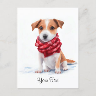 Carte Postale Aquarelle Jack Russell Terrier Chien chiot