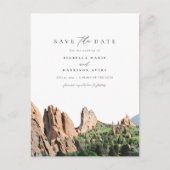 Carte Postale Aquarelle Jardin des Dieux Sauvez la Date (Devant)