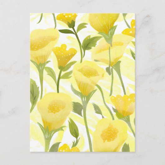 Carte Postale Aquarelle jaune (Devant)