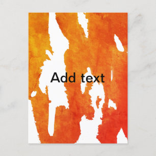 Carte Postale Aquarelle jaune orange ajouter du texte Peinture a