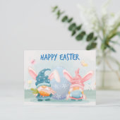 Carte Postale Aquarelle Joyeux Gnomes de Pâques (Debout devant)