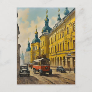 Carte Postale Aquarelle Kiev Ukraine