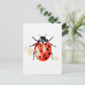 Carte Postale Aquarelle Ladybug (Debout devant)