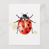 Carte Postale Aquarelle Ladybug (Devant)
