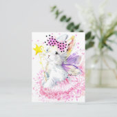 Carte Postale Aquarelle Lapin Fairy (Debout devant)