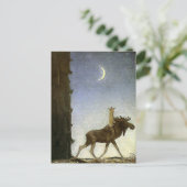 Carte Postale Aquarelle « Leap the Elk » de John Bauer (Debout devant)