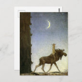 Carte Postale Aquarelle « Leap the Elk » de John Bauer (Devant / Derrière)