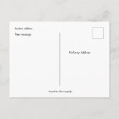 Carte postale aquarelle Libellule à quatre taches (Dos)