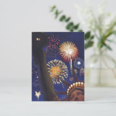 Carte Postale Aquarelle "Liberty 2K" Statue de Liberty (Debout devant)